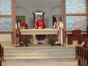 In the new church, completed in August 2011